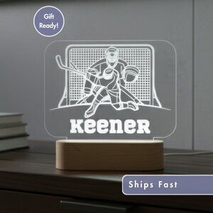 Custom Hockey LED Lamp – Unique Sports-Themed Nightlight